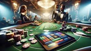 Meja blackjack langsung dengan dealer profesional di studio royal 1000
